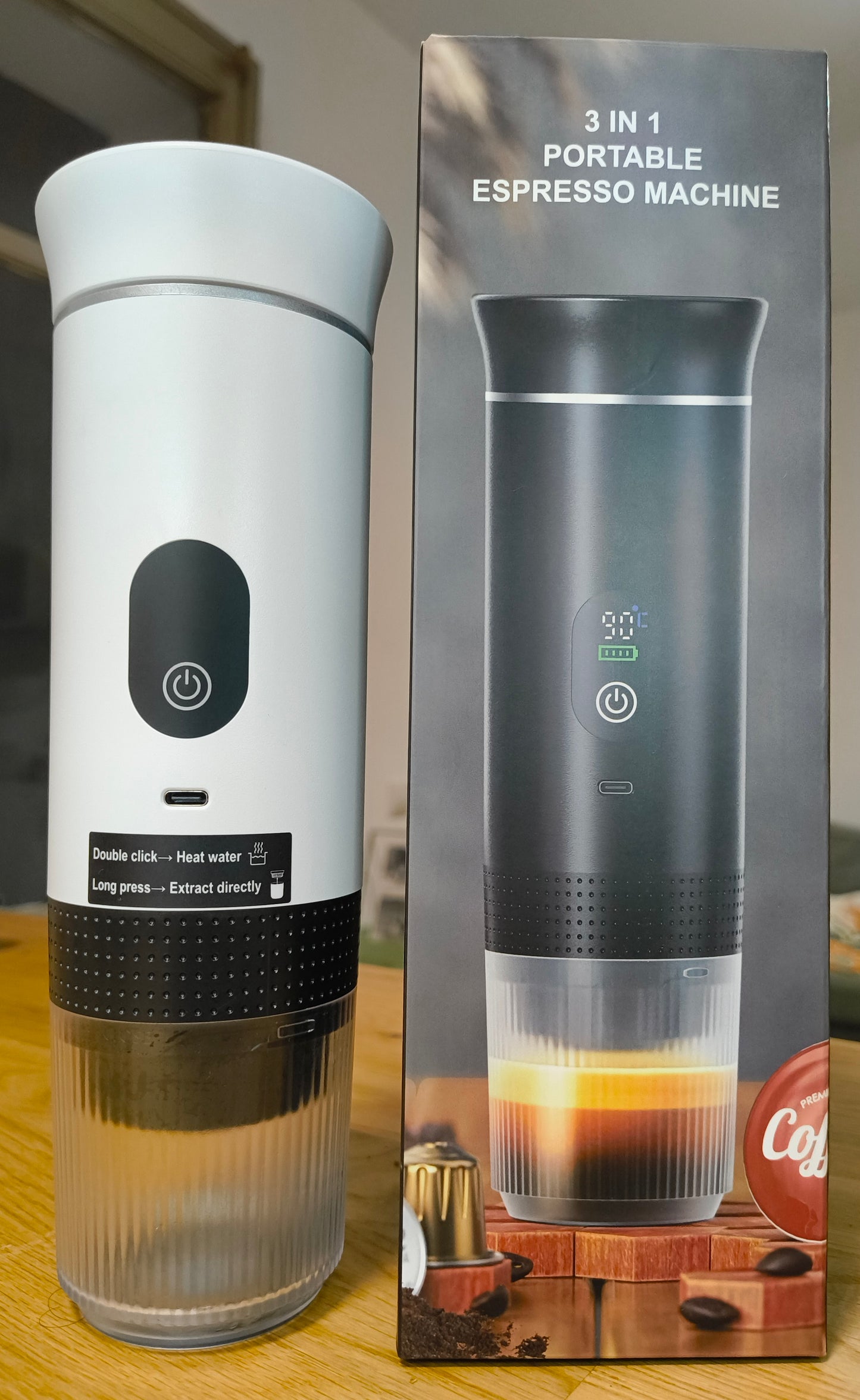 Cafetera Portátil Inalámbrica 3 in 1 - 80ml