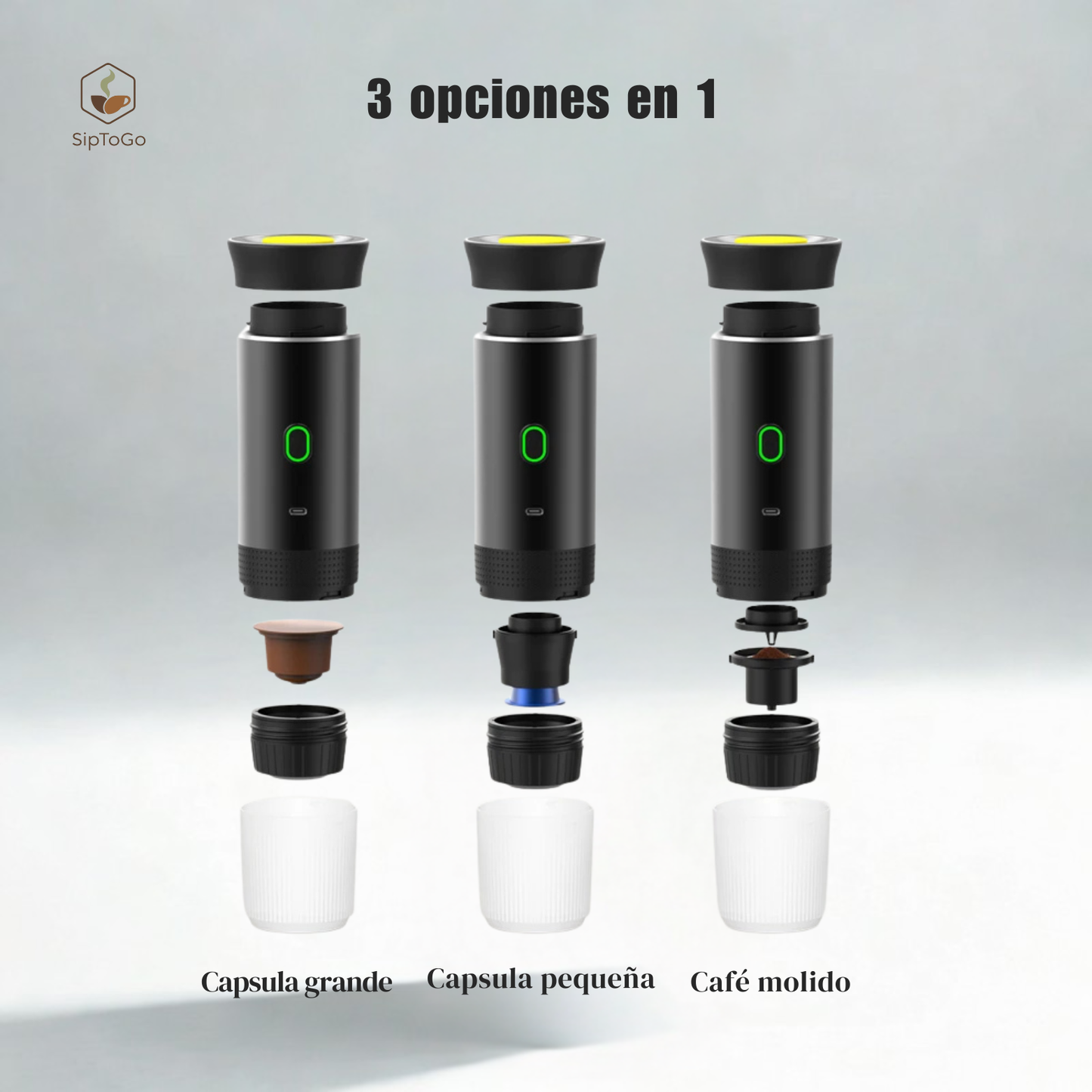 Cafetera portátil inalámbrica 3 in 1 - 60ml