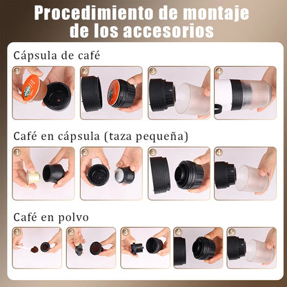 Cafetera portátil inalámbrica 3 in 1 - 60ml